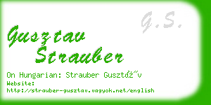 gusztav strauber business card